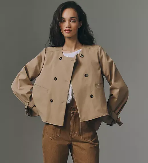 Crop Trench Coat
